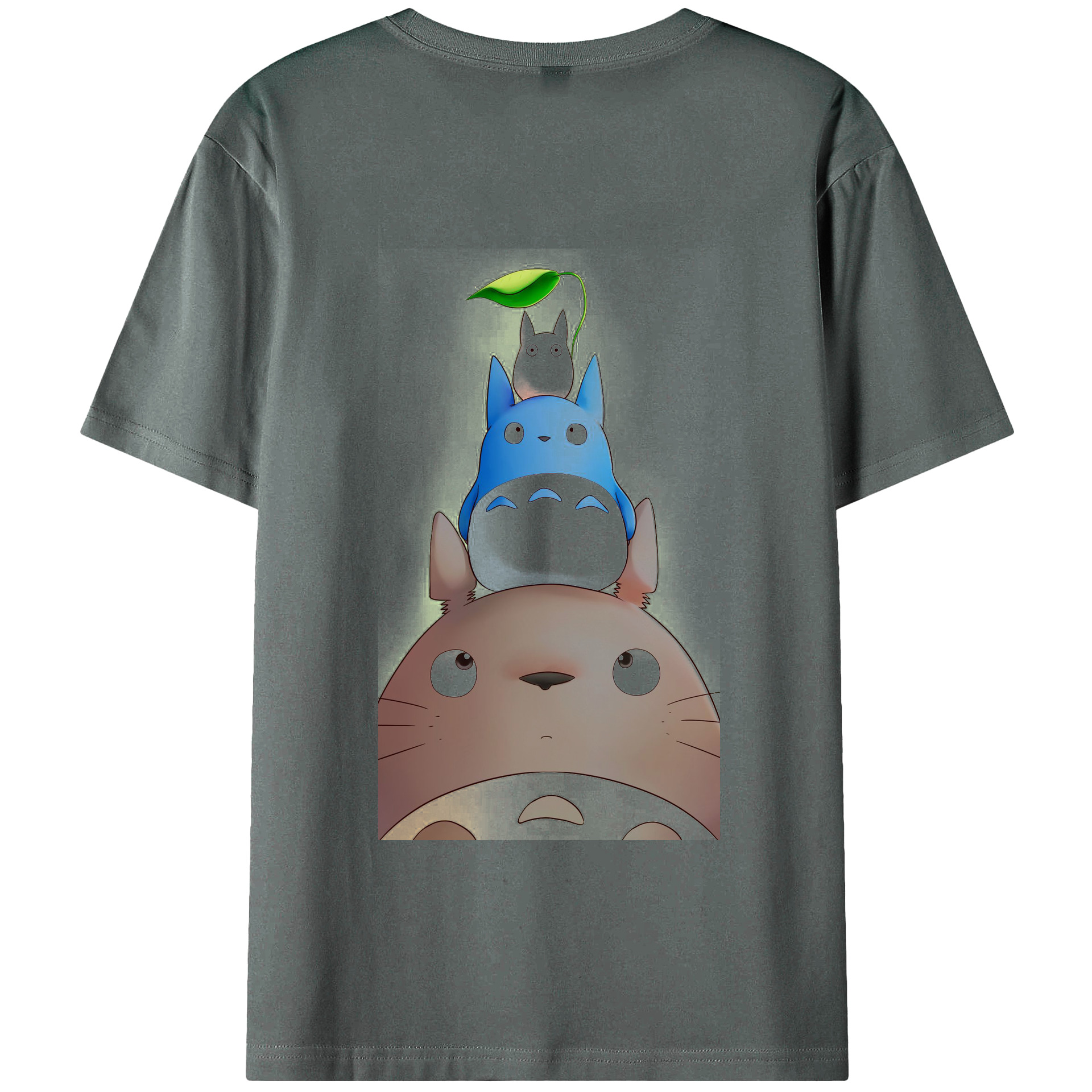 （画像用） となりのトトロ 草壁メイ 草壁サツキ My Neighbor Totoro Satsuki Kusakabe Mei Kusakabe 綿100％ メンズ半袖Tシャツ（バックプリント） 通気性